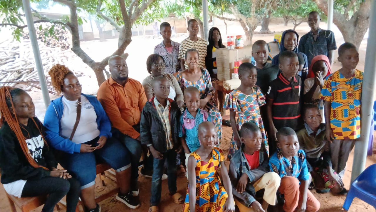 Our Team giving donation to orphans